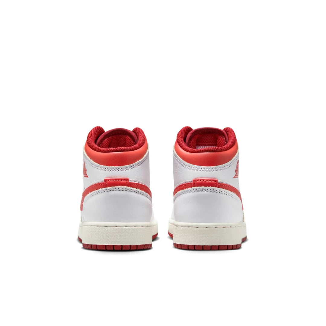 Jordan (GS) Air Jordan 1 Mid SE 'White Dune Red' (Used)
