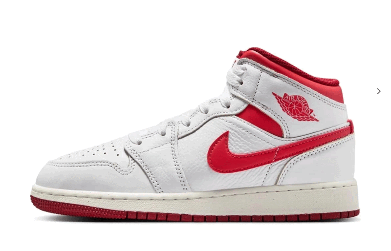 Jordan (GS) Air Jordan 1 Mid SE 'White Dune Red' (Used)