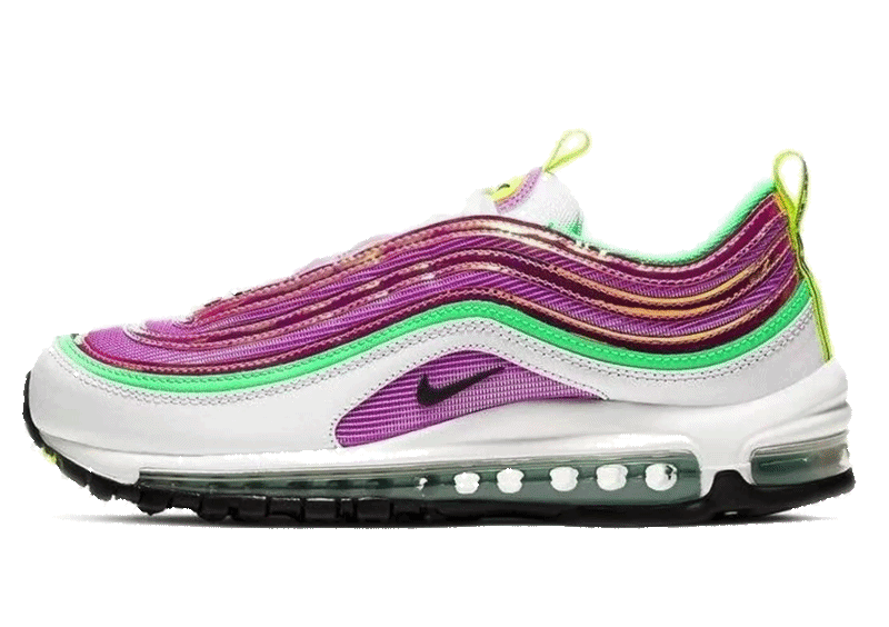 Nike (WMNS) Nike Air Max 97 'White Electro Green Fuchsia Glow' (Used)